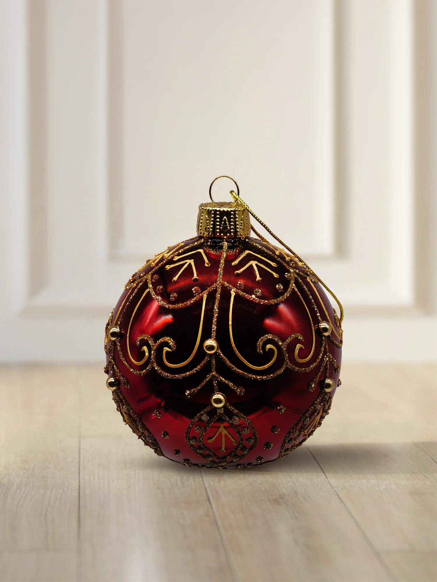 Weihnachtsbaumkugel aus Glas königlich 6/8 cm