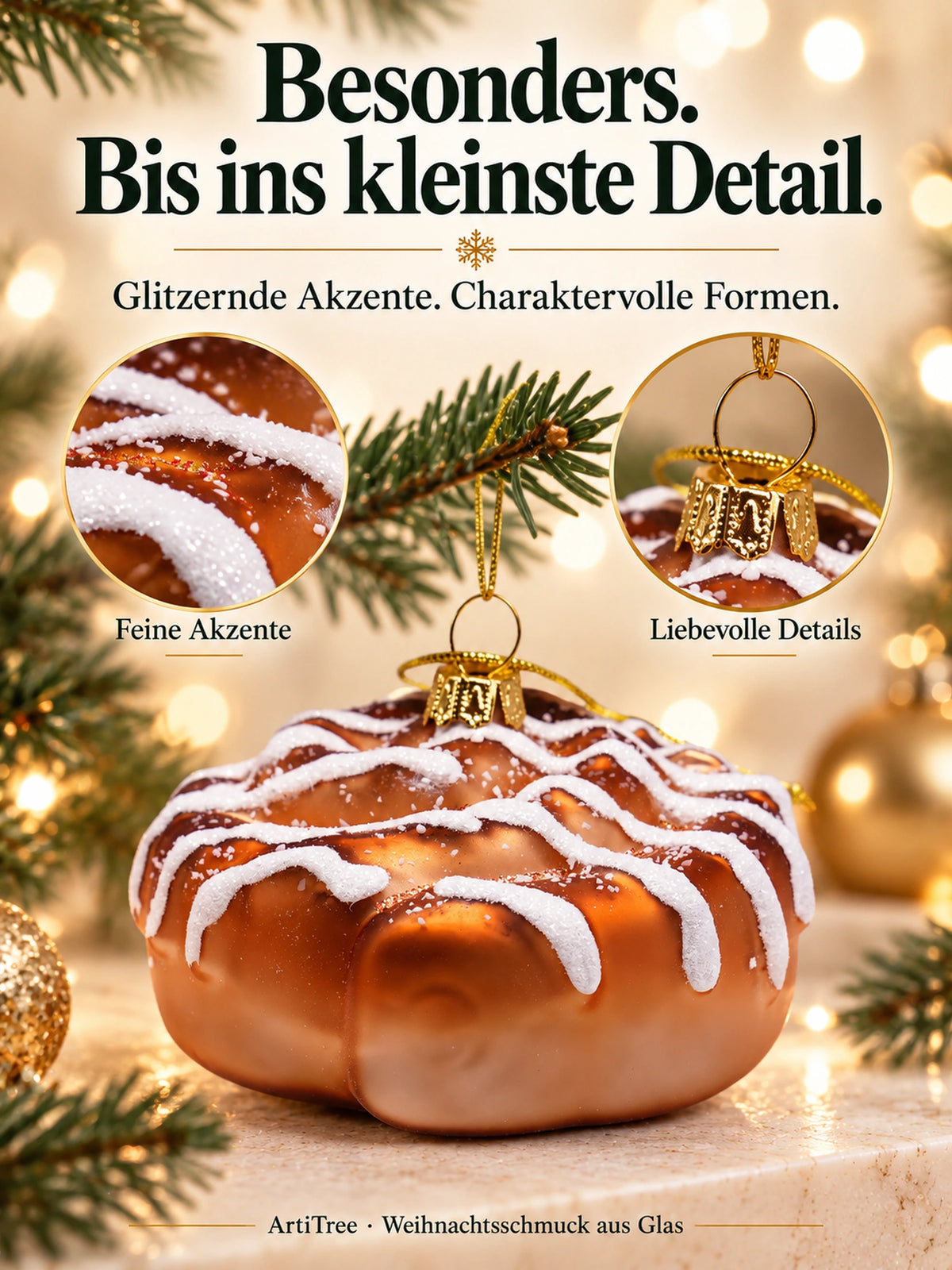 Glazen figuur kaneelrol