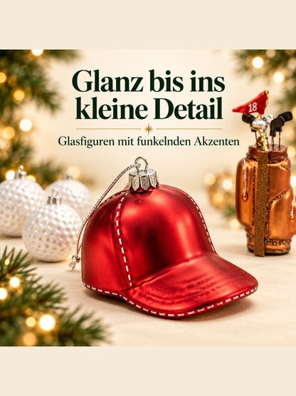 ArtiTree Glasfigurenset Golfset – Detailnahaufnahme einer Glasfigur, handbemaltes Glas mit goldenem Glanzfinish, „Glanz bis ins kleine Detail"