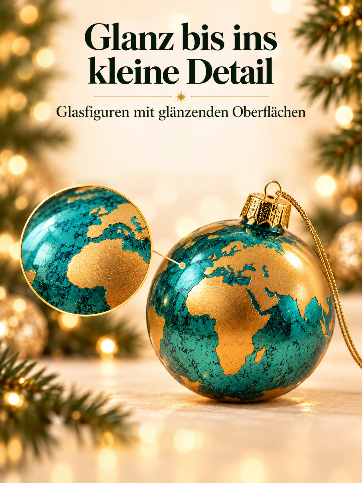 ArtiTree Glasfigurenset Travel Set – Detailnahaufnahme einer Glasfigur, handbemaltes Glas mit Glanzfinish, „Glanz bis ins kleine Detail"