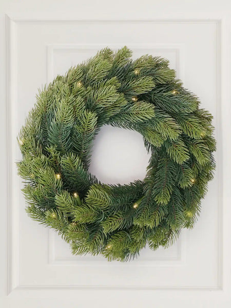 Türkranz für Weihnachten mit Beleuchtung