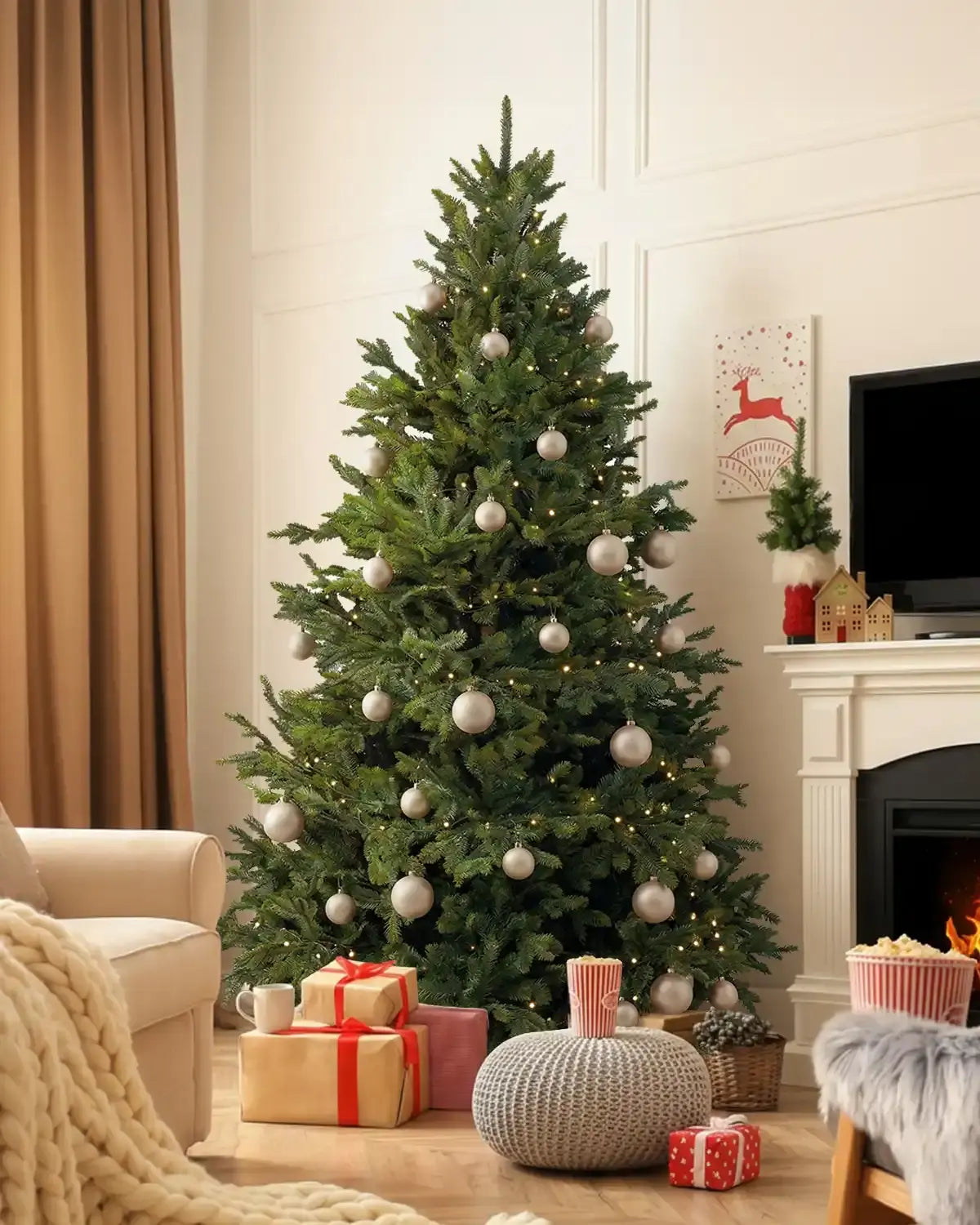 Sapin de Noël artificiel, hauteur sous plafond 280 cm