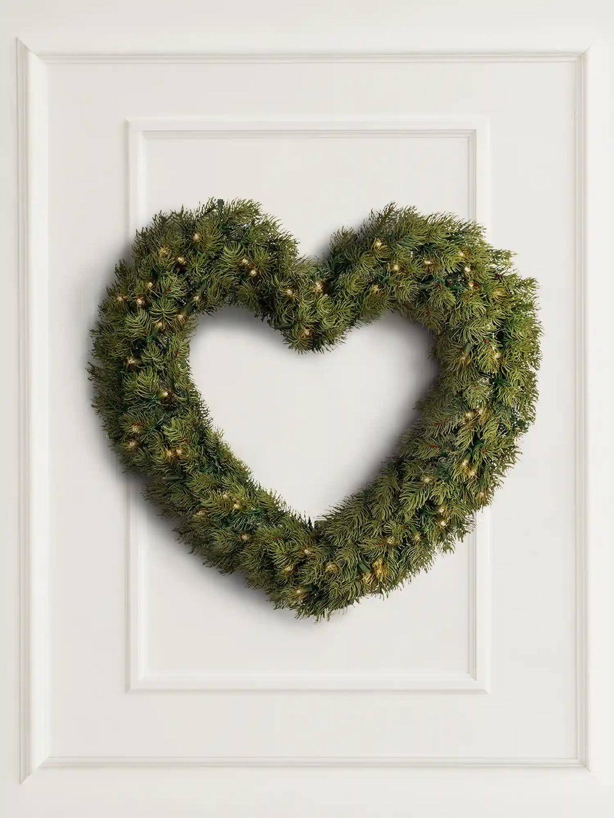 Couronne de Noël artificielle en forme de cœur, 40 cm, avec éclairage LED, par ArtiTree