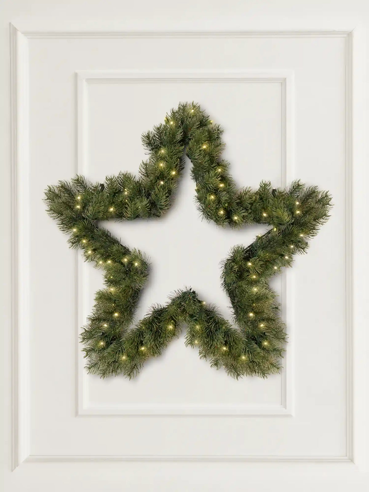 Couronne de Noël artificielle en forme d’étoile, 40 cm, avec éclairage LED, par ArtiTree