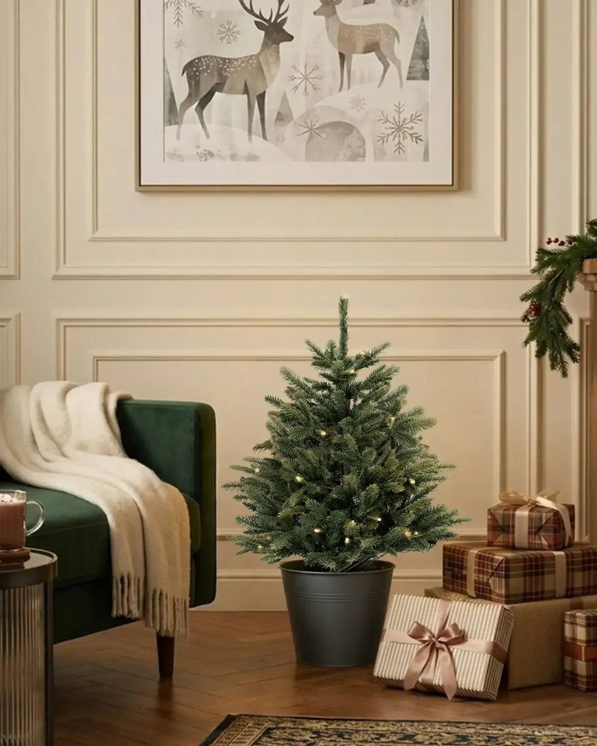 Sapin de Noël artificiel en pot