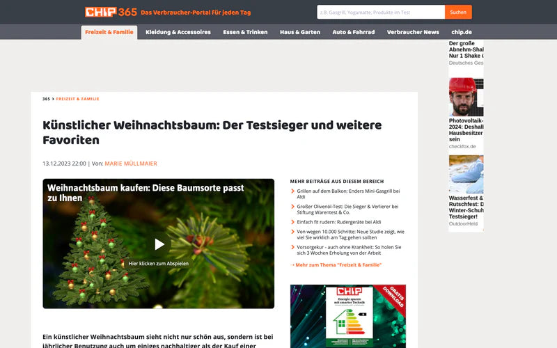Artikel Künstlicher Weihnachtsbaum: Der Testsieger und weitere Favoriten