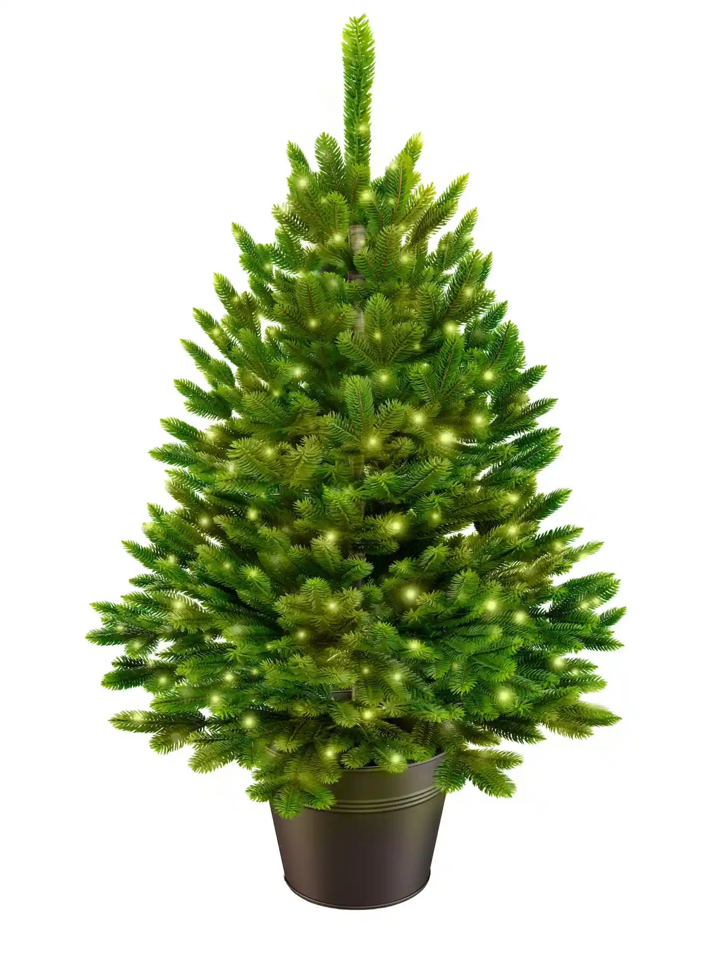 ArtiTree künstlicher Weihnachtsbaum im Topf mit integrierten LEDs