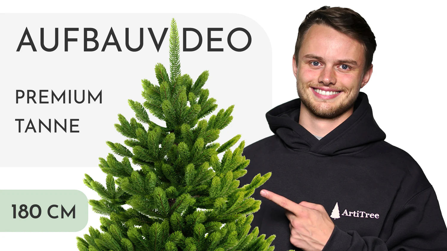 Load video: Aufbauvideo Künstlicher Weihnachtsbaum Nordfichte 180 cm – ArtiTree