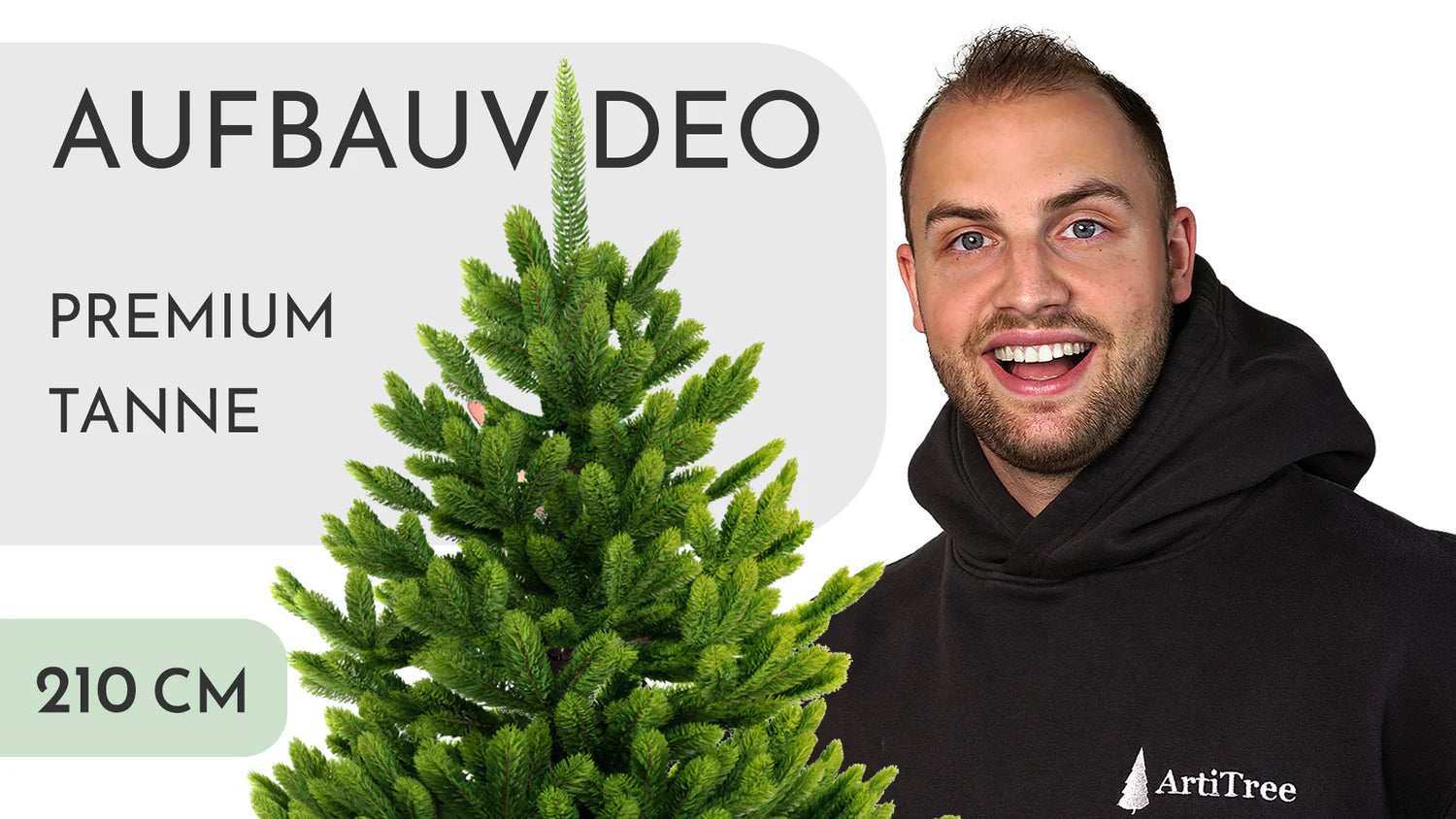 Load video: Aufbauvideo Künstlicher Weihnachtsbaum Nordfichte 210 cm – ArtiTree