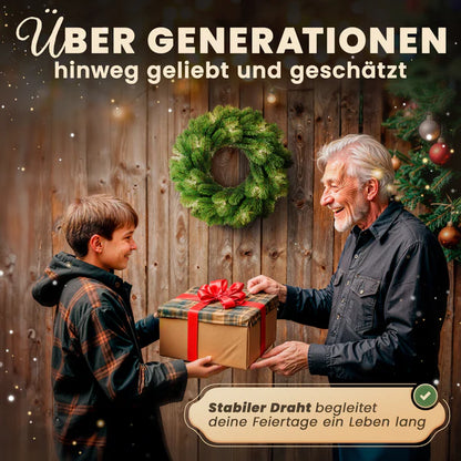 Künstlicher Weihnachtskranz mit stabilem Draht von ArtiTree – langlebige Weihnachtsdekoration für Generationen