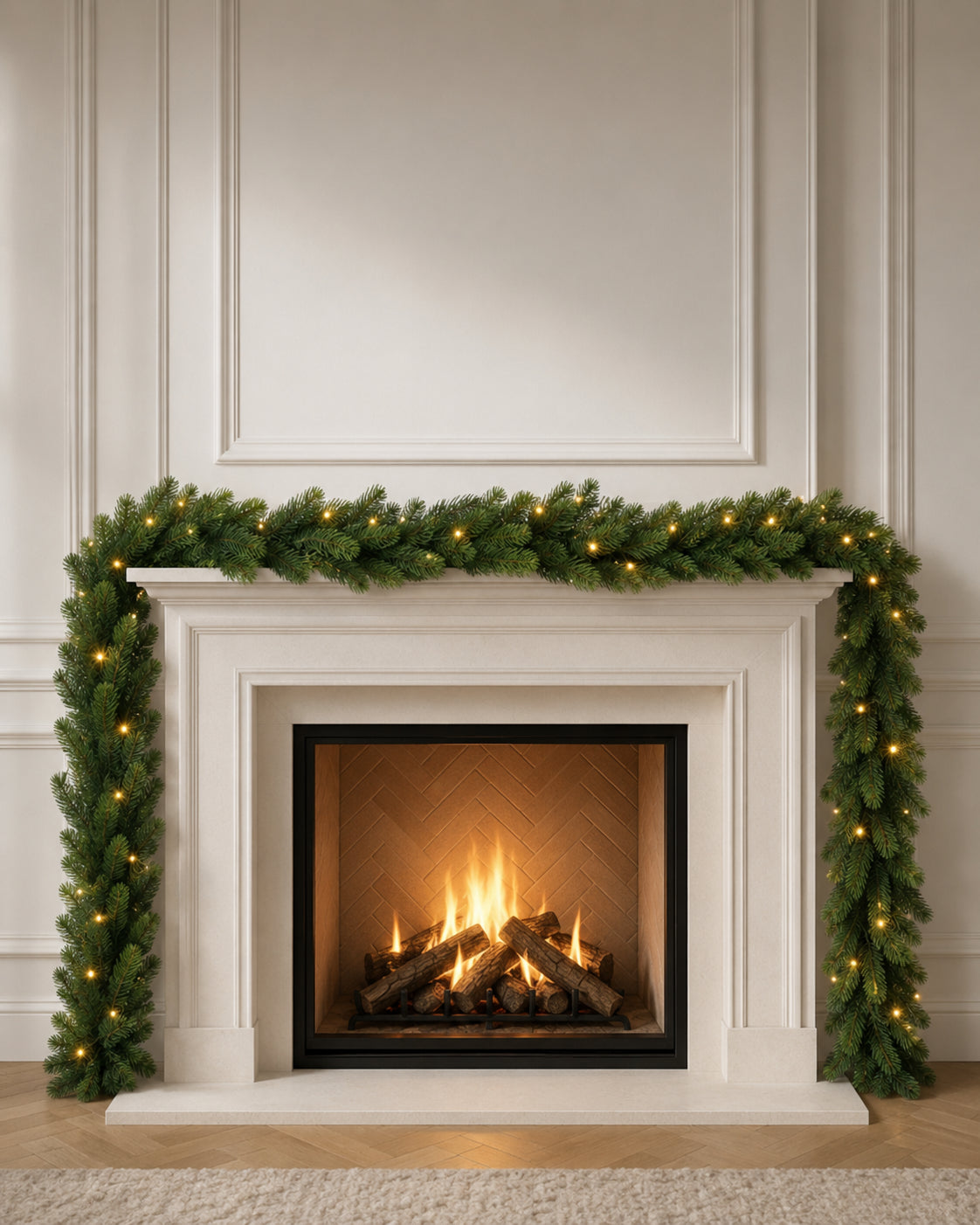 Tannengirlande mit Beleuchtung – Girlande mit Lichterkette – ArtiTree®
