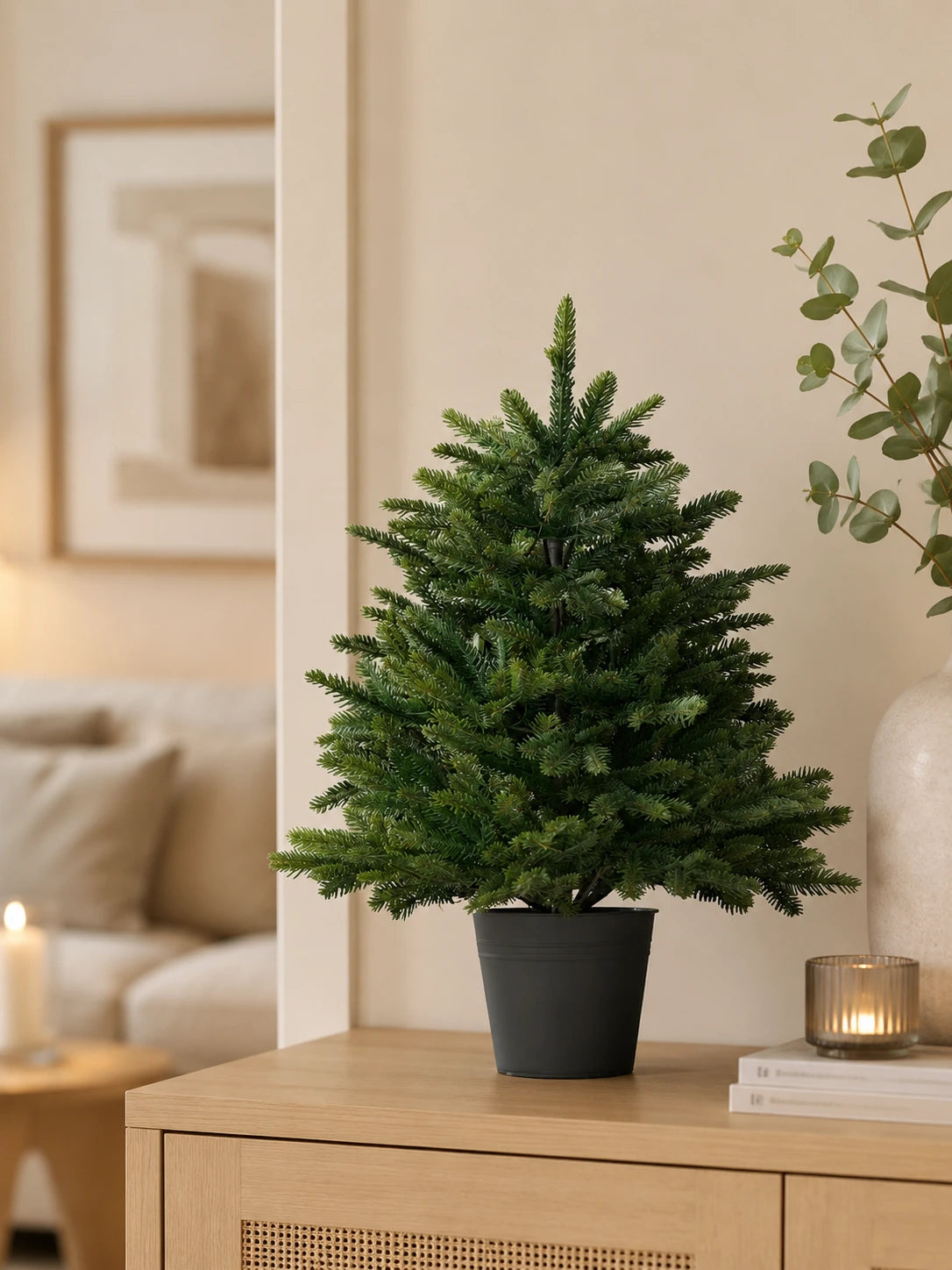 Künstlicher Weihnachtsbaum im Topf von ArtiTree ohne LED-Beleuchtung
