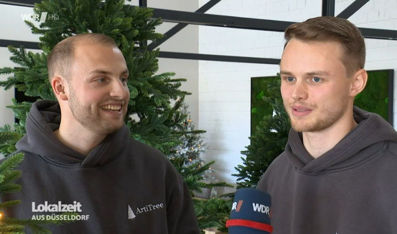 WDR Lokalzeit Reportage über das StartUp ArtiTree und deren künstliche Weihnachtsbäume