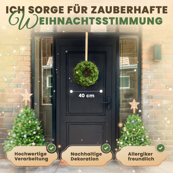 Künstlicher Weihnachtskranz von ArtiTree als Dekoration für Türen